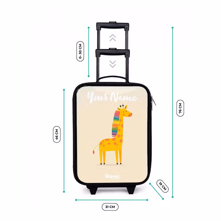 Children's suitcase with name - Giraffe - Animal - Colorful — 3