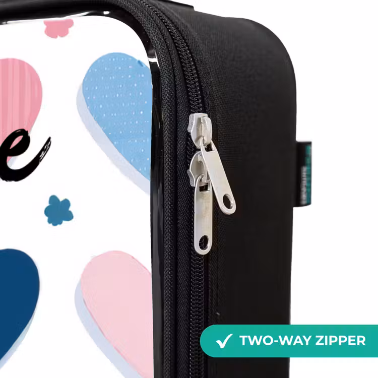 Children's suitcase with name - Hearts - Pastel - Pattern — 6