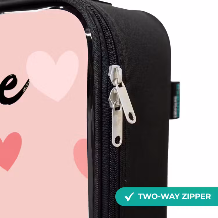 Children's suitcase with name - Hearts - Pattern - Pink — 6