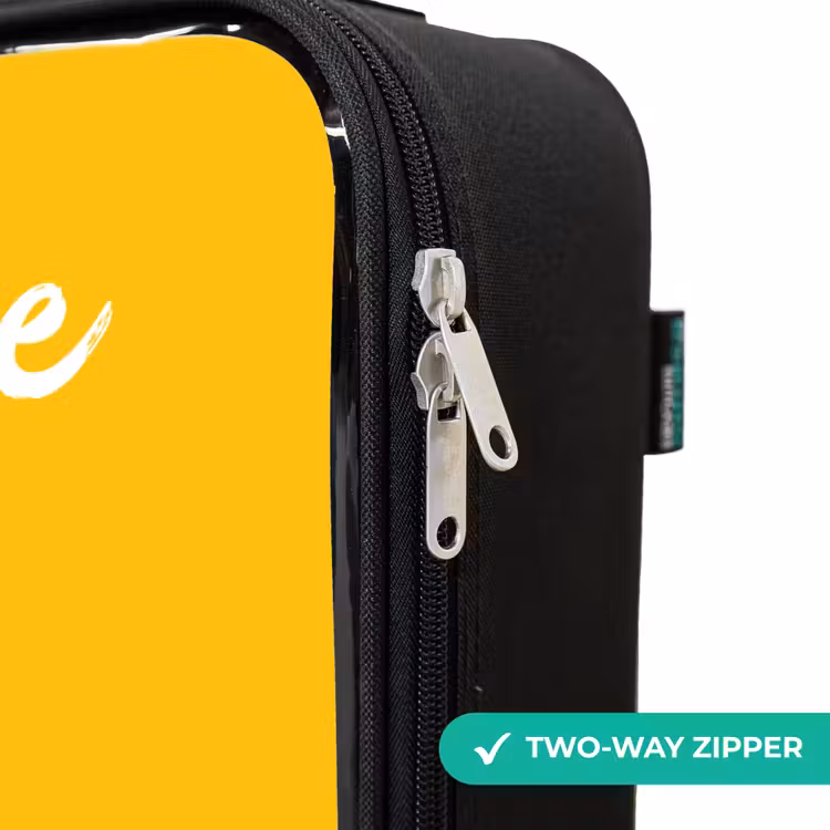 Children's suitcase with name - Kip - Roller skates - Yellow — 6