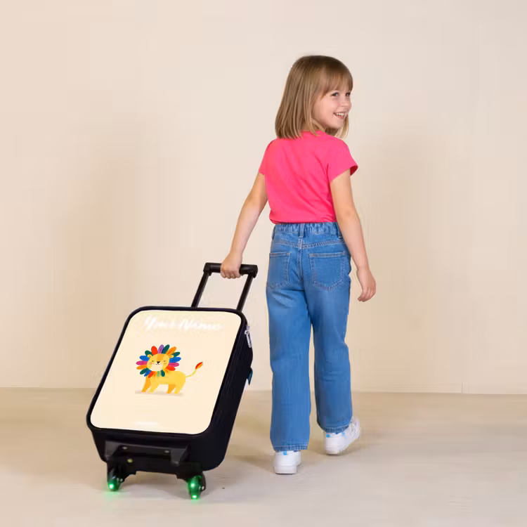 Children's suitcase with name - Lion - Mane - Colorful — 2