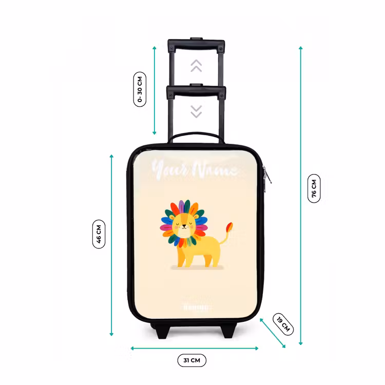 Children's suitcase with name - Lion - Mane - Colorful — 3