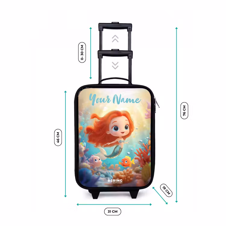 Children's suitcase with name - Mermaid - Fish - Coral — 3