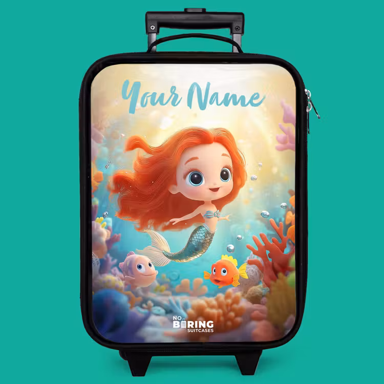Children's suitcase with name - Mermaid - Fish - Coral — 4