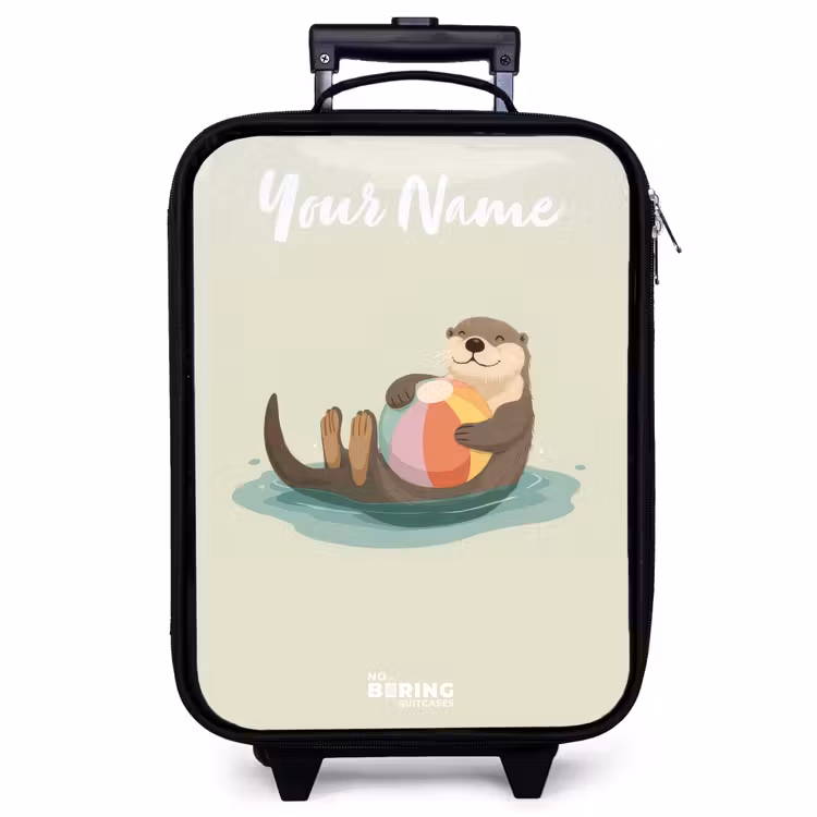 Children's suitcase with name - Otter - Beach Ball - Water — 1