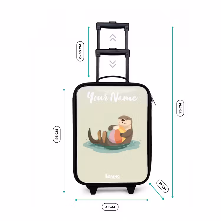 Children's suitcase with name - Otter - Beach Ball - Water — 3