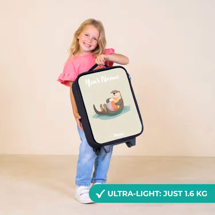 Children's suitcase with name - Otter - Beach Ball - Water — 5