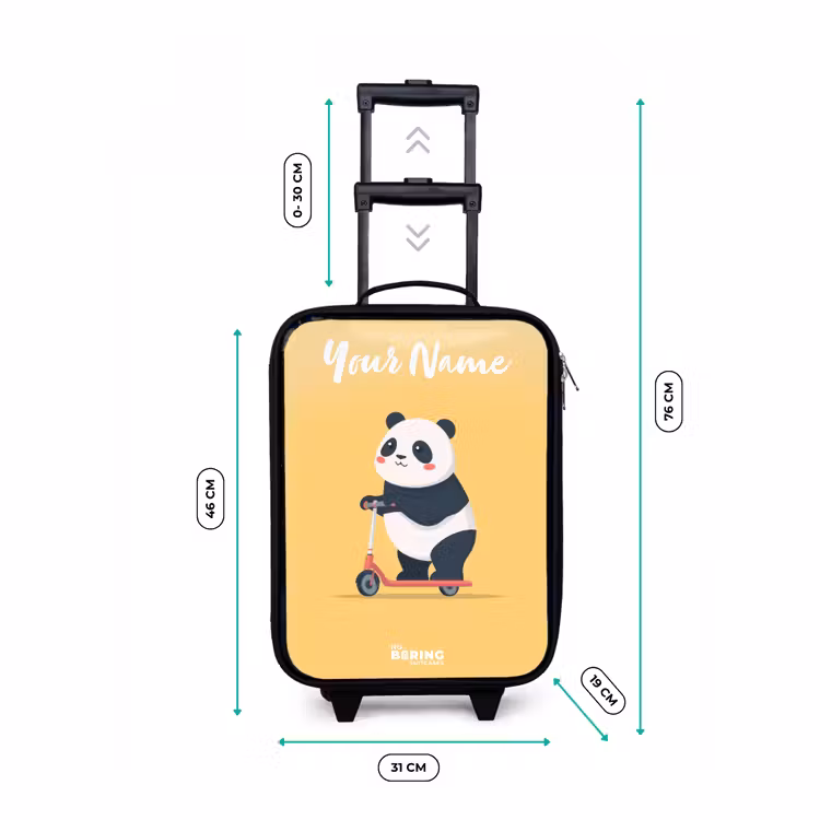 Children's suitcase with name - Panda - Step - Yellow — 3
