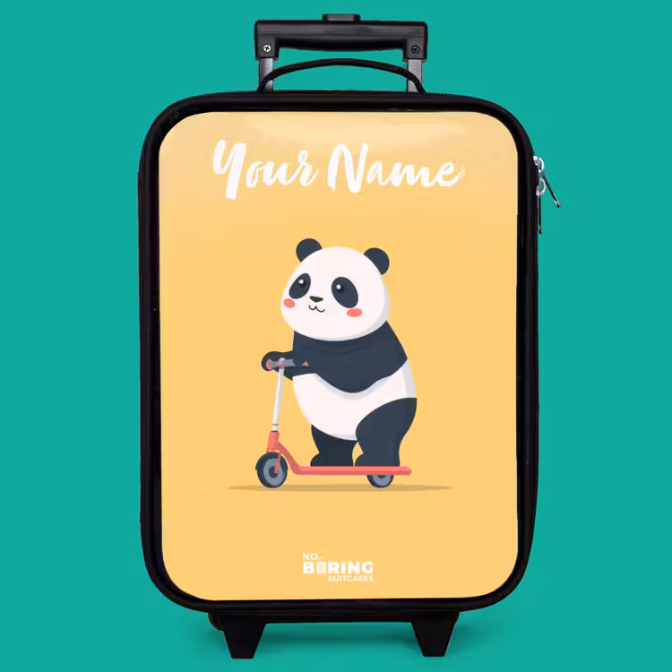 Children's suitcase with name - Panda - Step - Yellow — 4