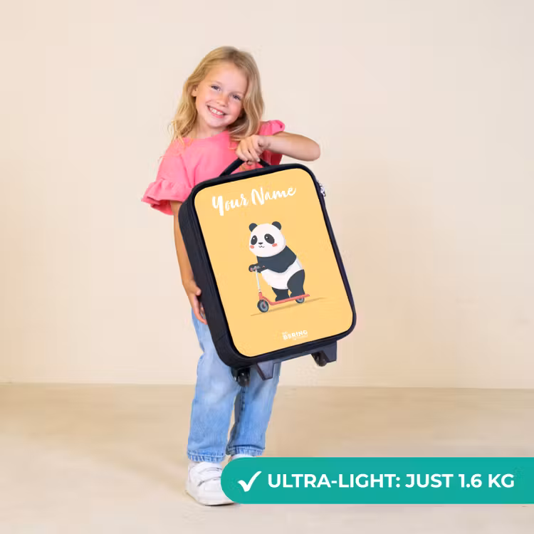 Children's suitcase with name - Panda - Step - Yellow — 5