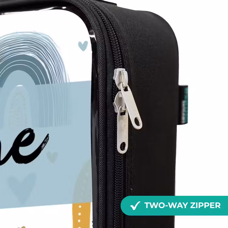 Children's suitcase with name - Pattern - Rainbow - Hearts — 6