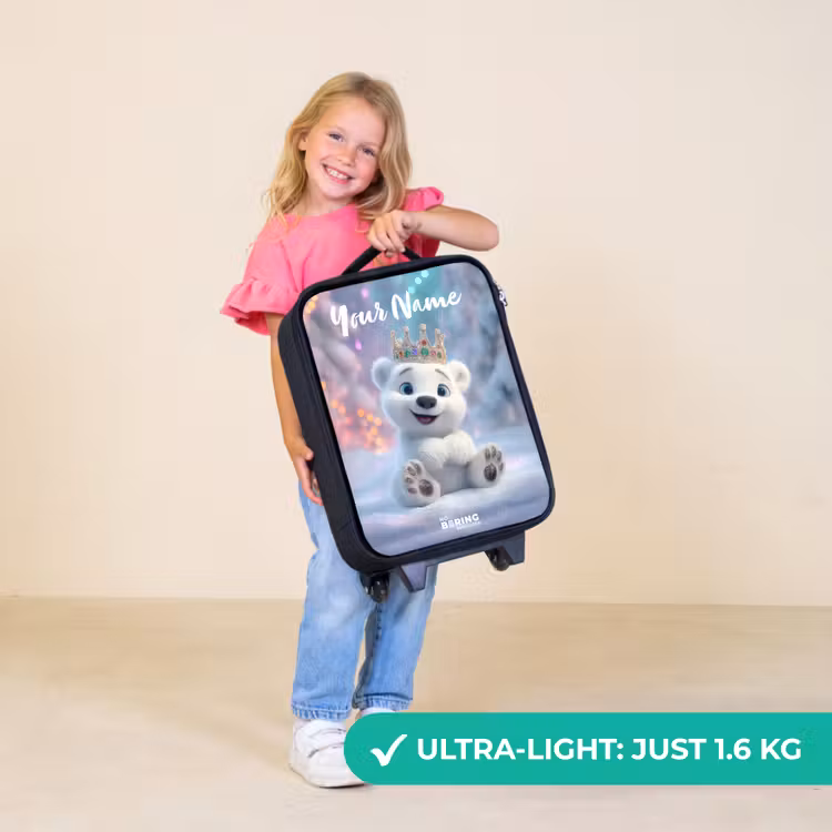 Children's suitcase with name - Polar bear - Crown - Winter — 5