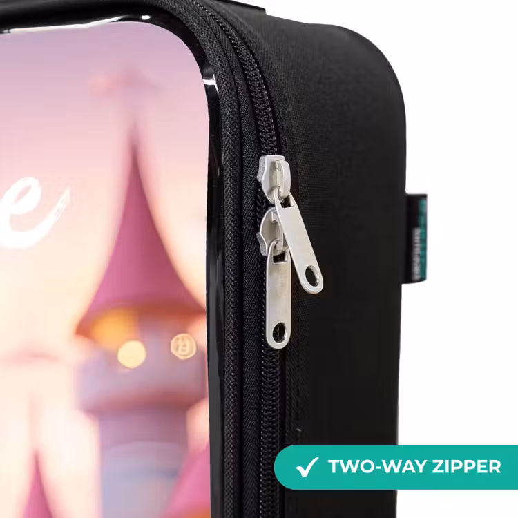 Children's suitcase with name - Princess - Pink - Castle — 6