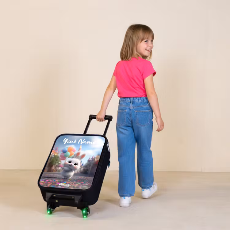 Children's suitcase with name - rabbit - Balloons — 2