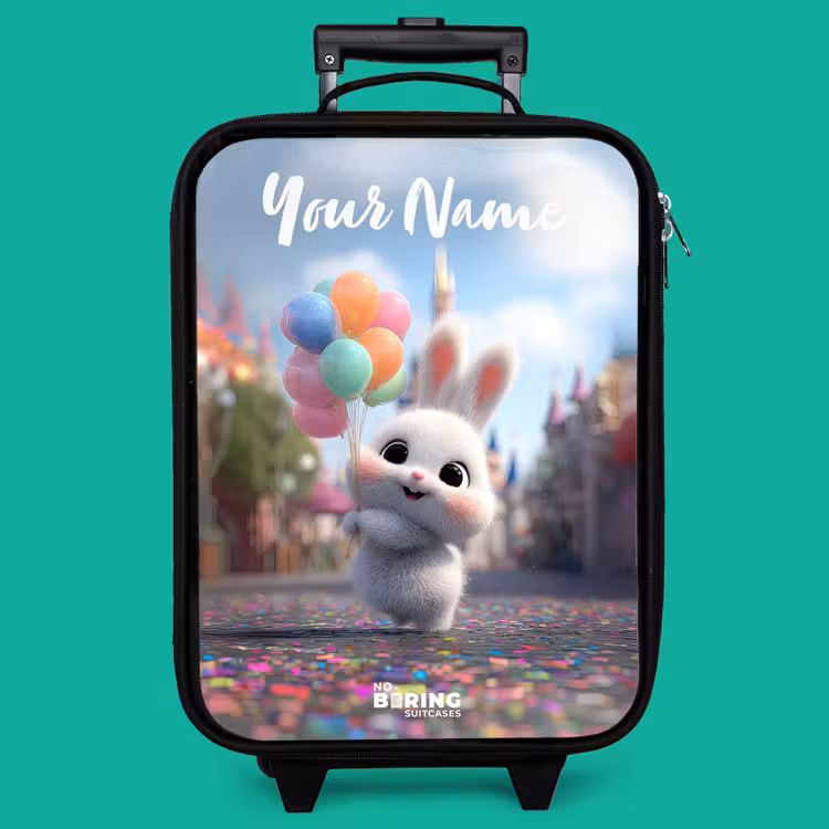 Children's suitcase with name - rabbit - Balloons — 4
