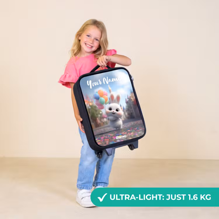 Children's suitcase with name - rabbit - Balloons — 5