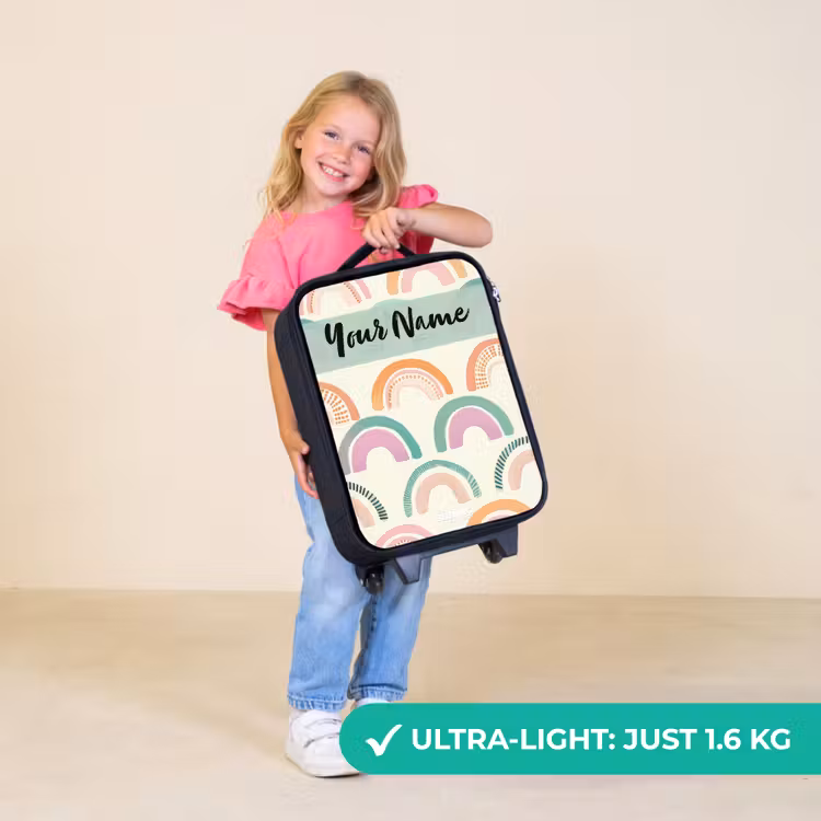 Children's suitcase with name - Rainbow - Pastel - Pattern — 5