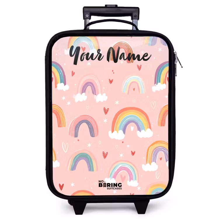 Children's suitcase with name - Rainbow - Pattern - Pastel — 1