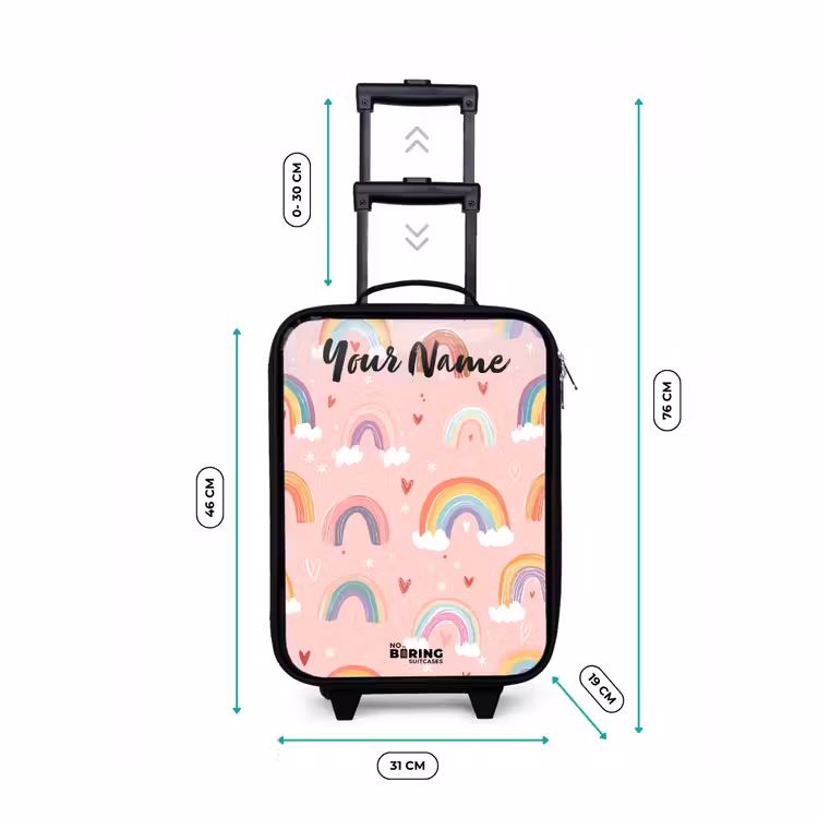 Children's suitcase with name - Rainbow - Pattern - Pastel — 3