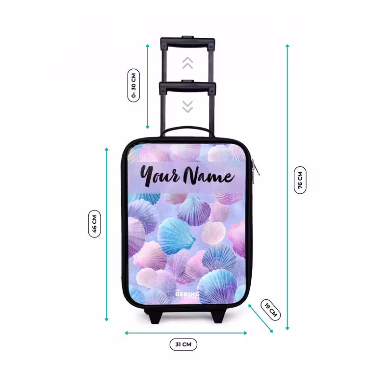 Children's suitcase with name - Shells - Purple - Blue - Pattern — 3
