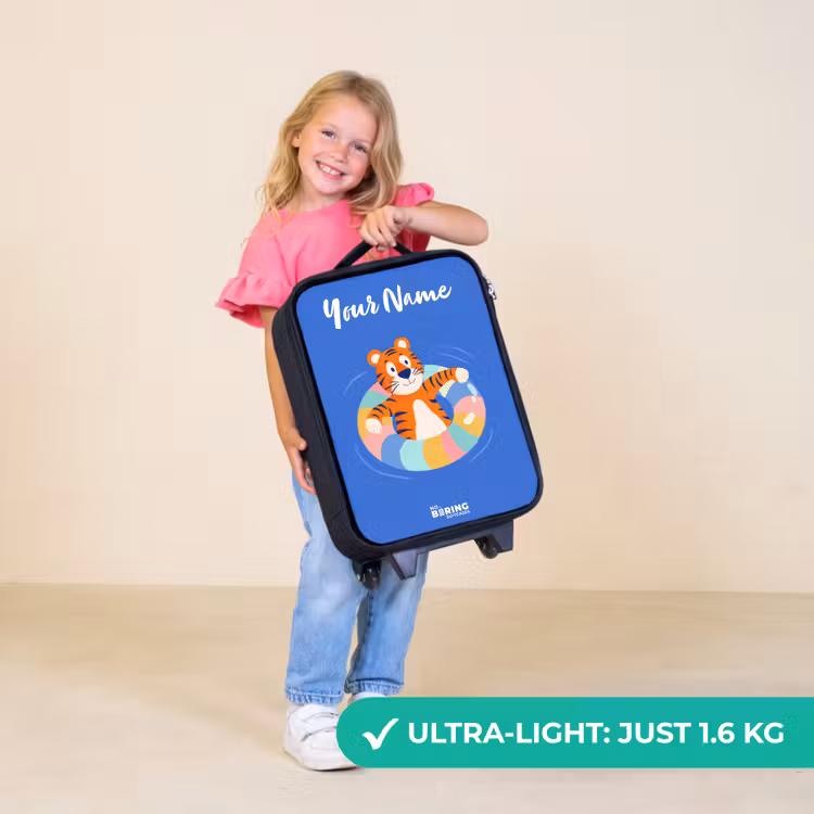 Children's suitcase with name - Tiger - Swimming Band - Water — 5