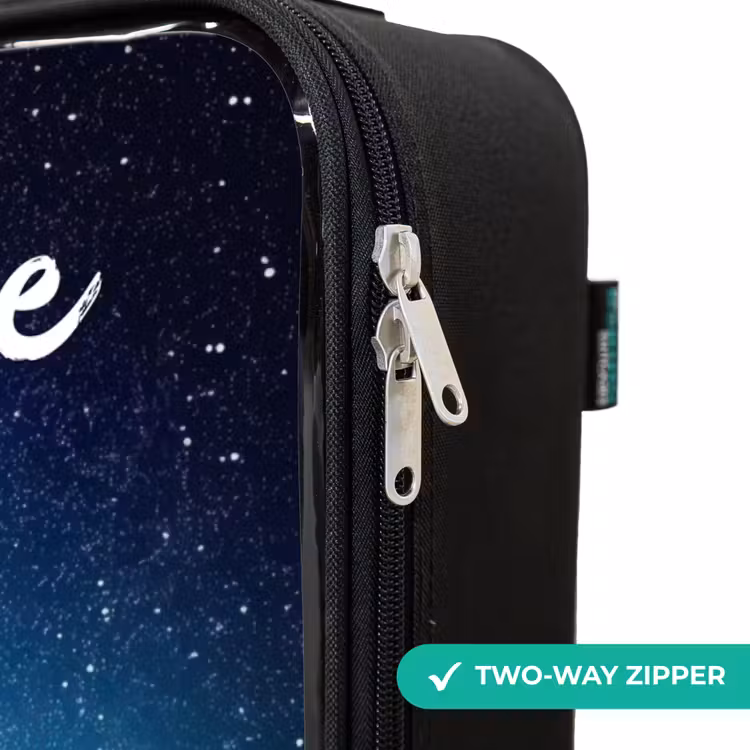 Children's suitcase with name - Unicorn - Stars - Blue — 6