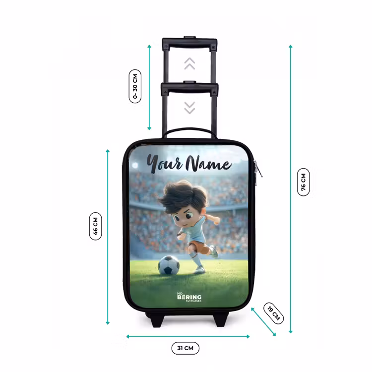 Children's suitcase with name - Boy - Stadium - Soccer - Sunlight — 3