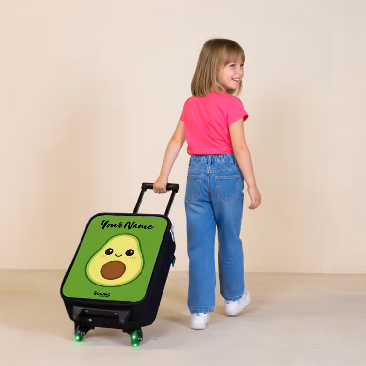 Children's suitcase with name - Kawai - Avocado - Green — 2