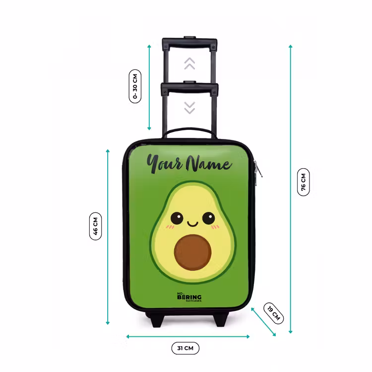Children's suitcase with name - Kawai - Avocado - Green — 3