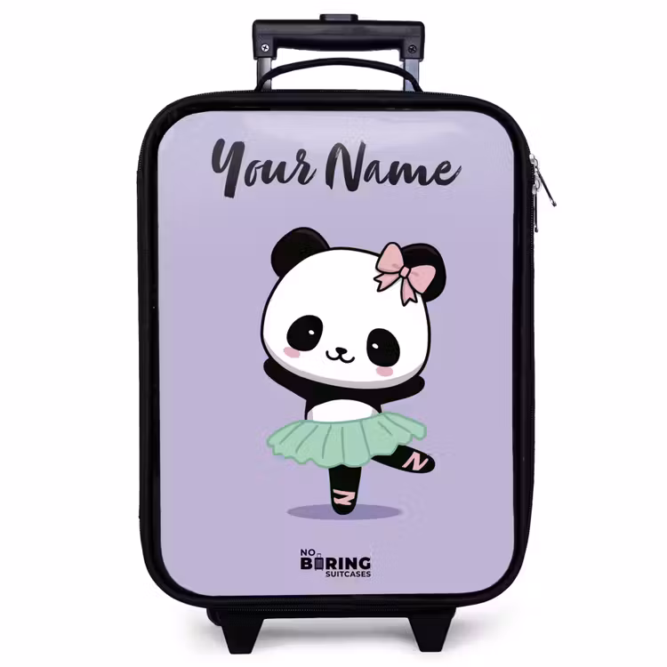 Children's suitcase with name - Kawai - Ballet - Panda — 1