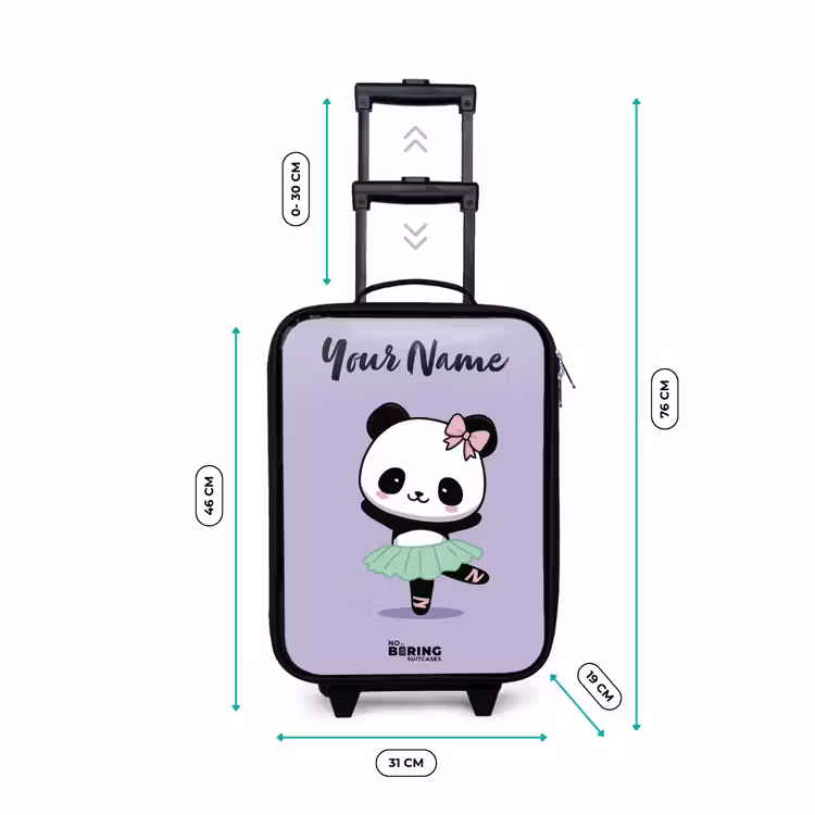 Children's suitcase with name - Kawai - Ballet - Panda — 3