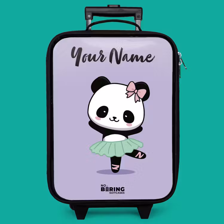 Children's suitcase with name - Kawai - Ballet - Panda — 4