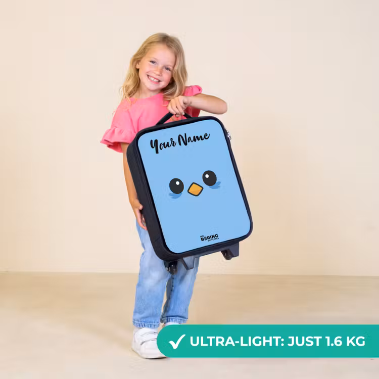 Children's suitcase with name - Kawai - Bird - Blue — 5