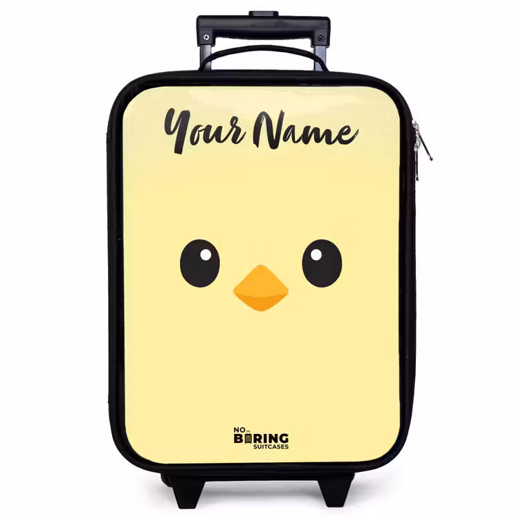 Children's suitcase with name - Kawai - Chick - Yellow — 1