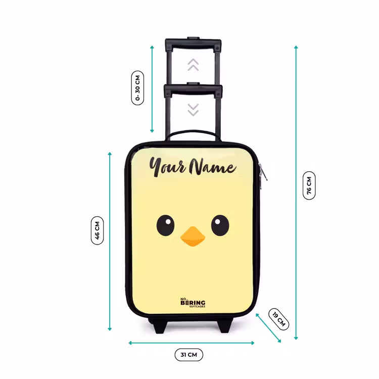 Children's suitcase with name - Kawai - Chick - Yellow — 3