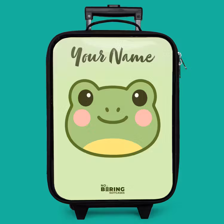 Children's suitcase with name - Kawai - Frog - Green — 4