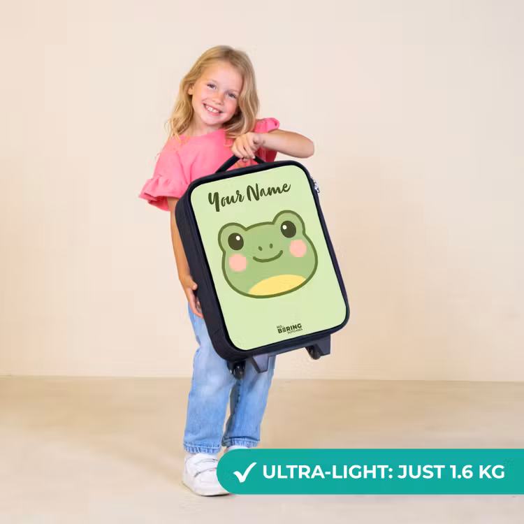 Children's suitcase with name - Kawai - Frog - Green — 5