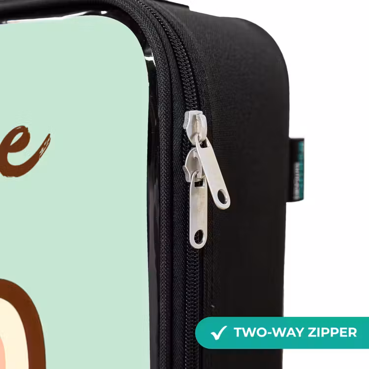 Children's suitcase with name - Kawai - Red panda - Green — 6