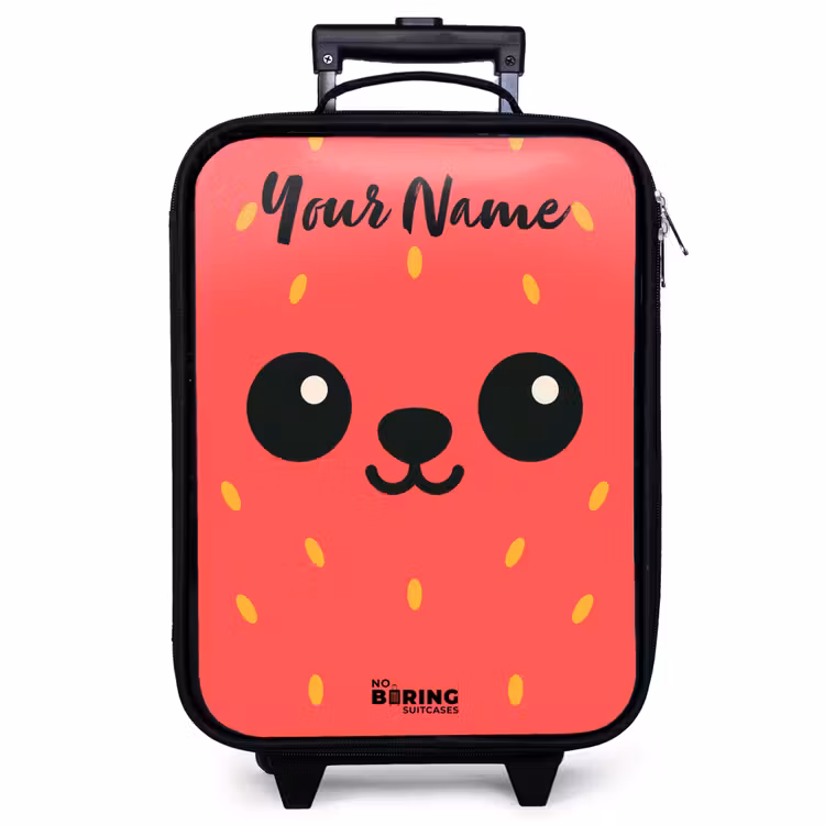 Children's suitcase with name - Kawai - Strawberry - Red — 1