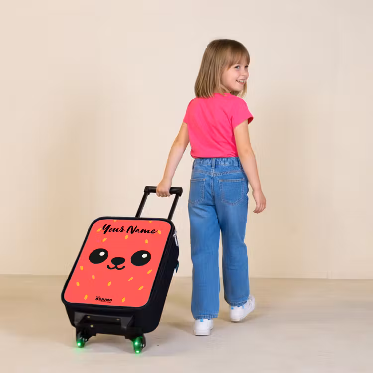 Children's suitcase with name - Kawai - Strawberry - Red — 2
