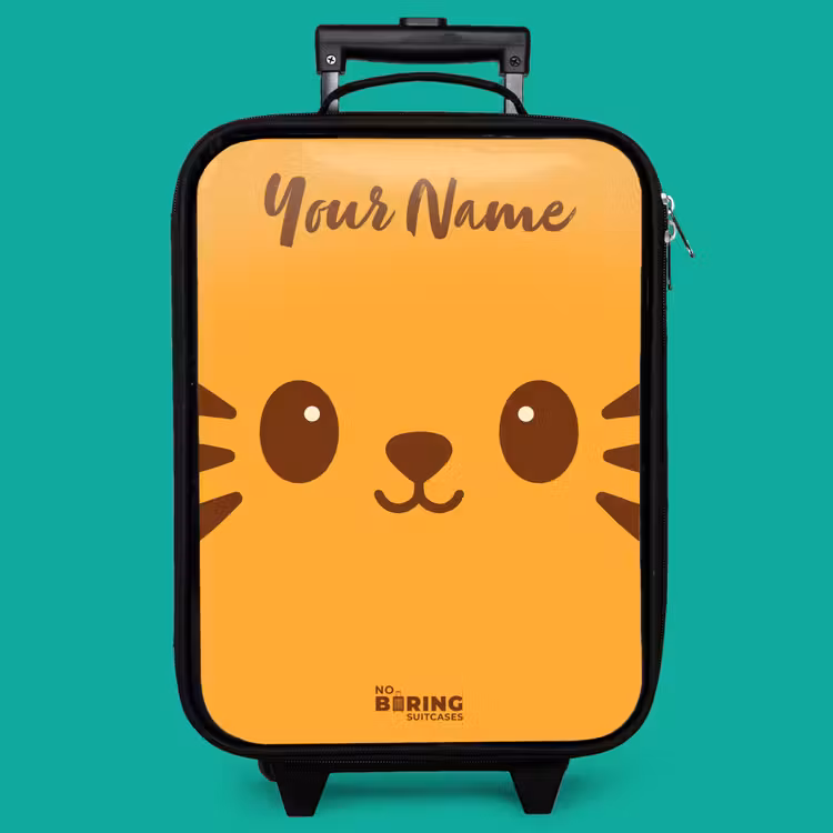 Children's suitcase with name - Kawai - Tiger - Orange — 4