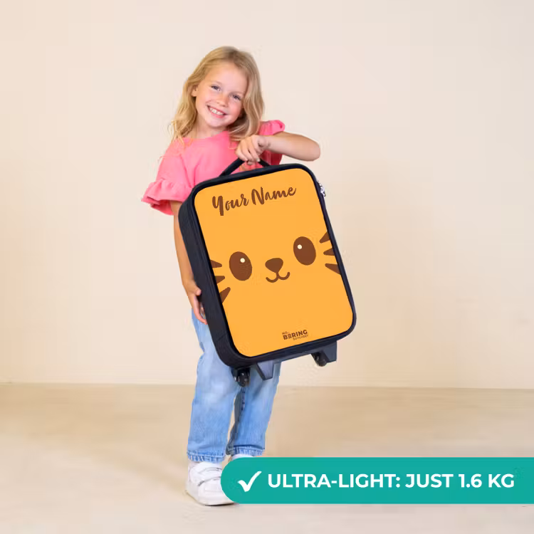 Children's suitcase with name - Kawai - Tiger - Orange — 5