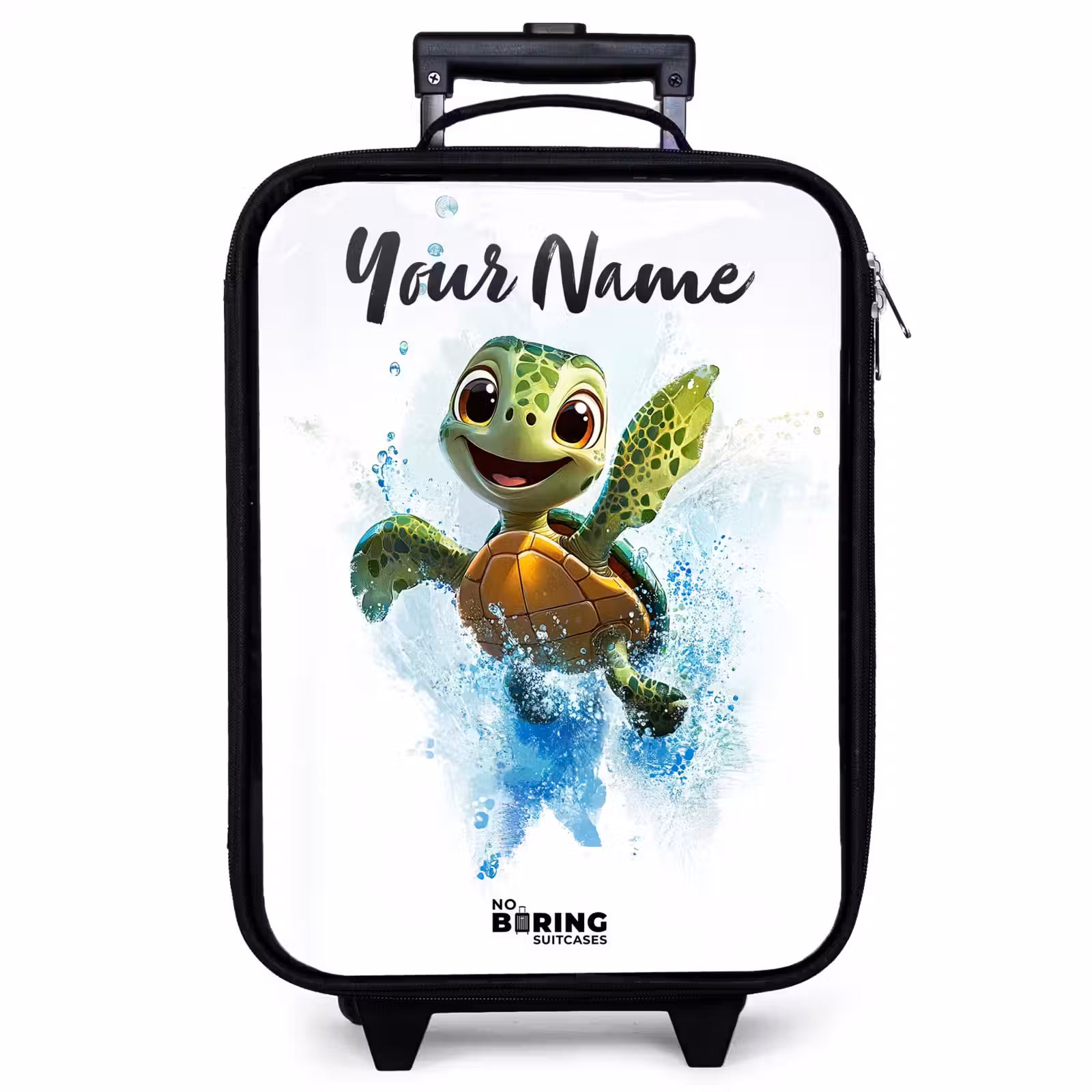 Children's suitcase with name - Turtle - Water - Green — 1