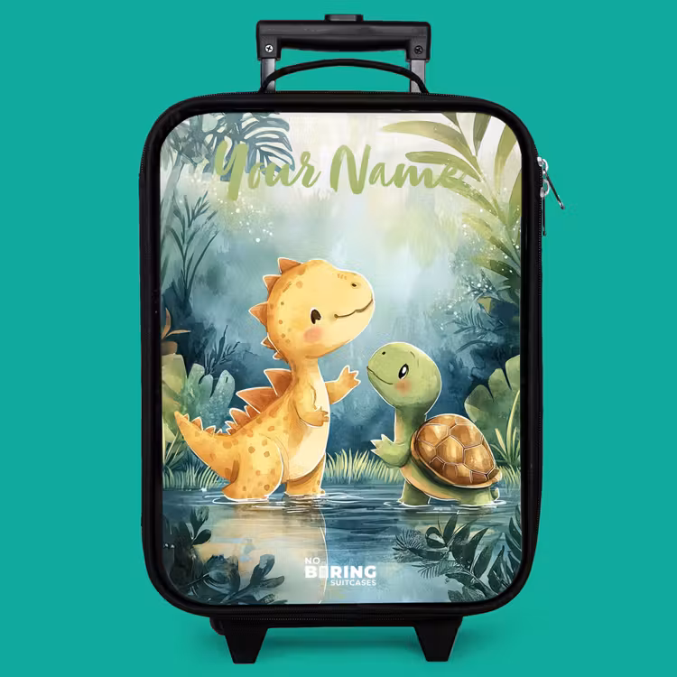 Children's suitcase with name - Dino - Turtle - Jungle — 4