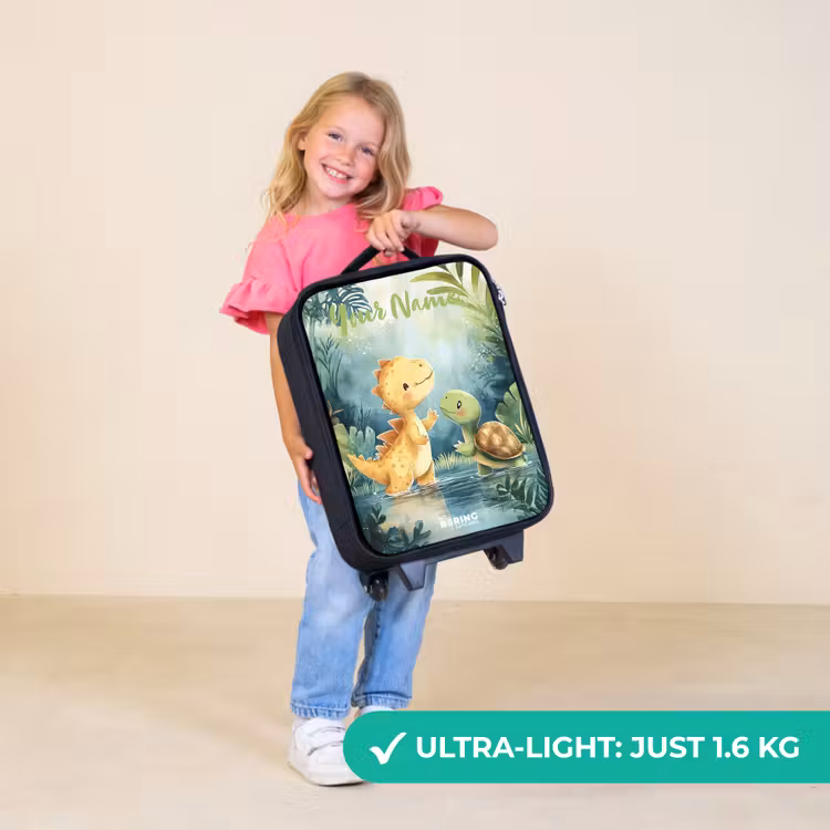 Children's suitcase with name - Dino - Turtle - Jungle — 5