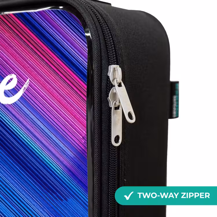 Children's suitcase with name - Neon - Stripes - Abstract - Blue - Pink — 6