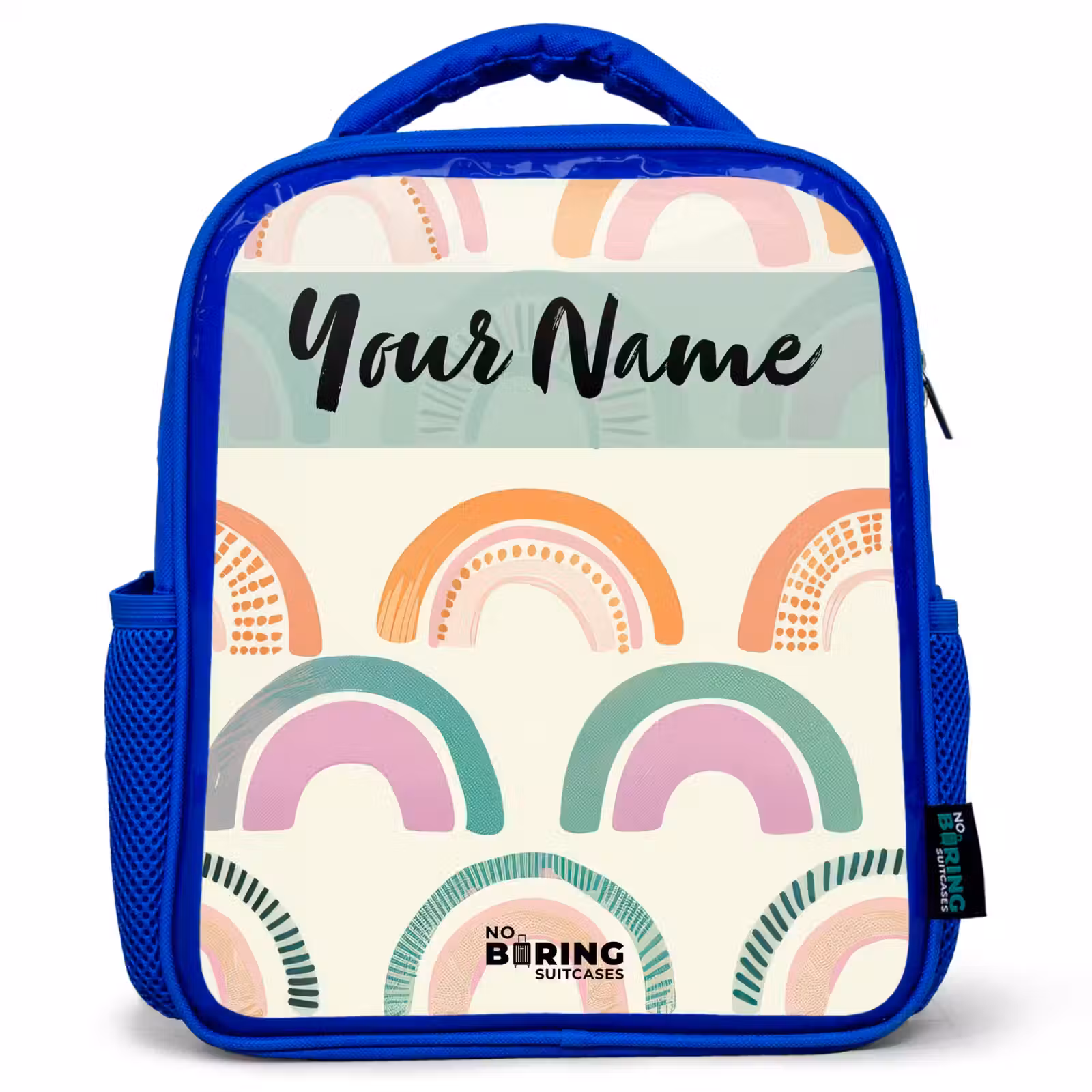Kids backpack - Blue - Rainbow - Pastel - Pattern — 1