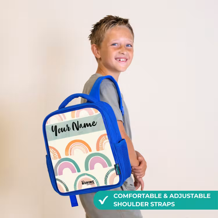 Kids backpack - Blue - Rainbow - Pastel - Pattern — 4
