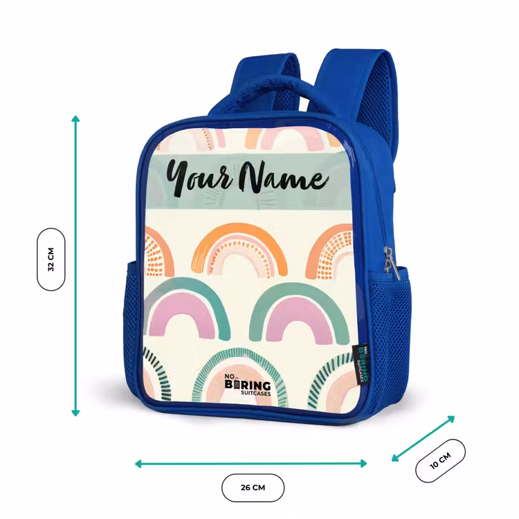 Kids backpack - Blue - Rainbow - Pastel - Pattern — 6