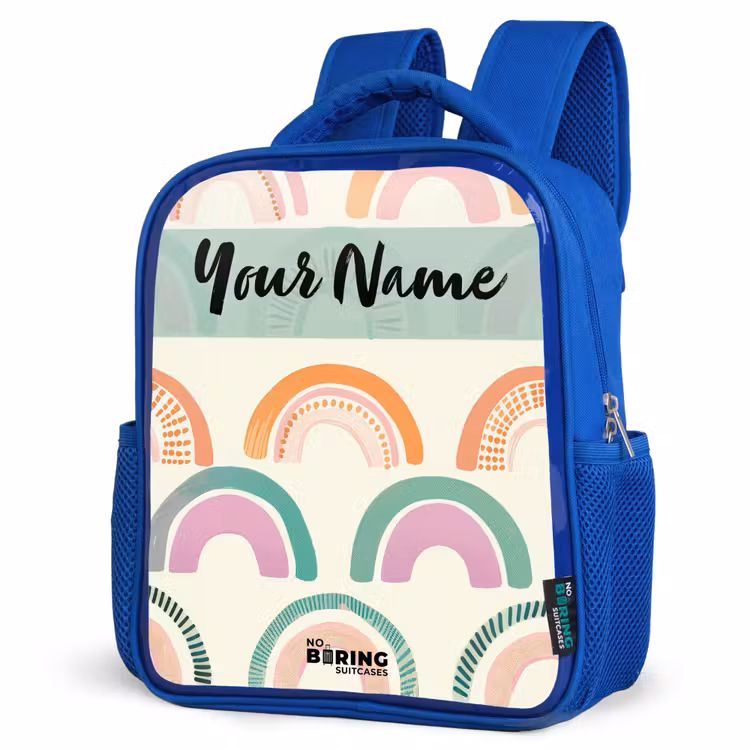 Kids backpack - Blue - Rainbow - Pastel - Pattern — 7